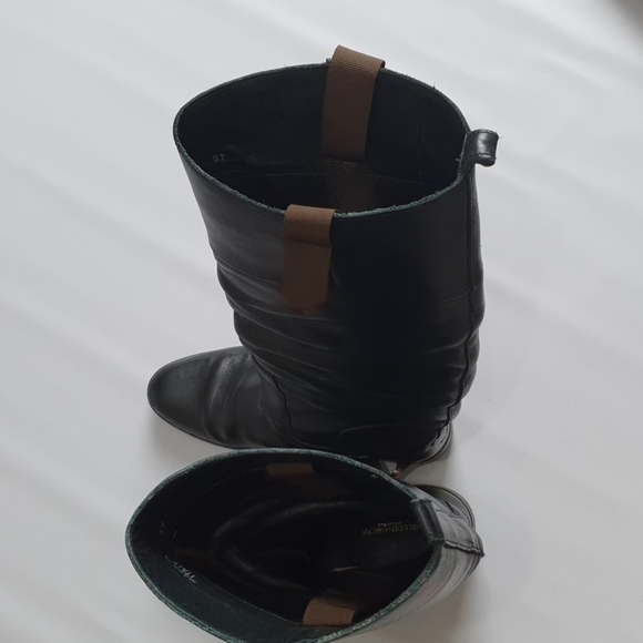 Golden Goose Charlie Knee High Wrinkled Riding Boots - Picture 11 of 15